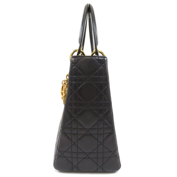 Christian Dior 2way Handbag Lambskin Black - Picture 3 of 9